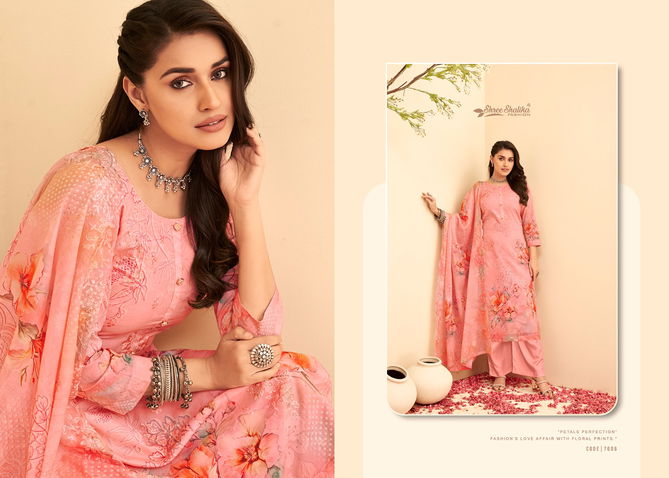 Mannat By Shalika Heavy Embroidery Printed Cotton Dress Material Wholesale Shop In Surat